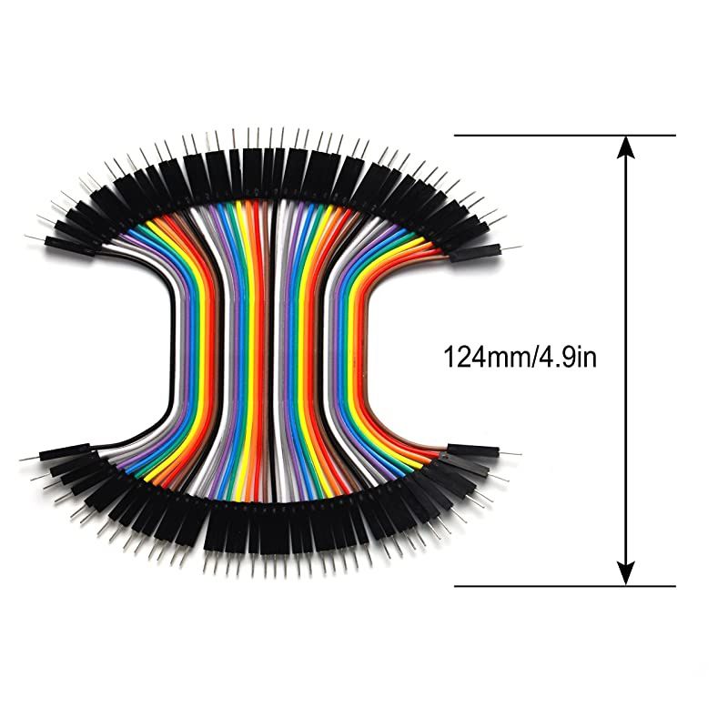 80 Piece Male to Male 4 and 8 Inch Solderless Ribbon DupontCompatible Jumper Wires for Breadboard Prototyping