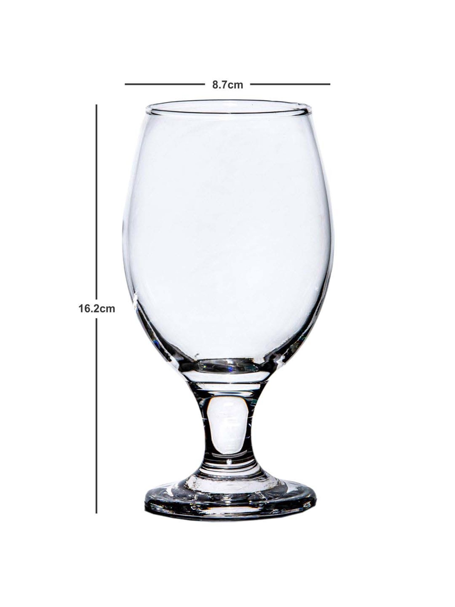 ROXX Transparent Glass Tumbler (0.39 L) - Set of 6