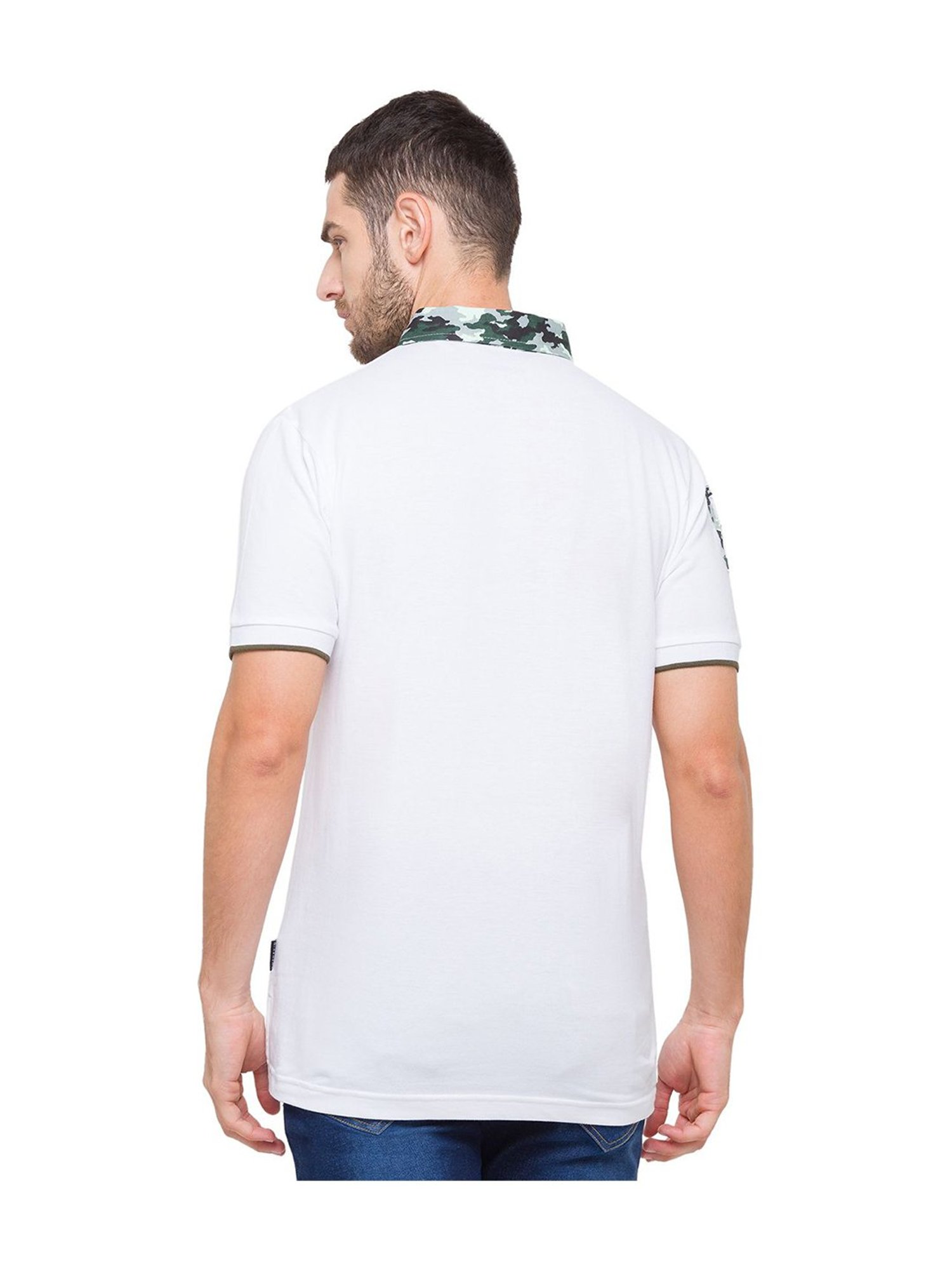 Giordano White Slim Fit Polo T-Shirt