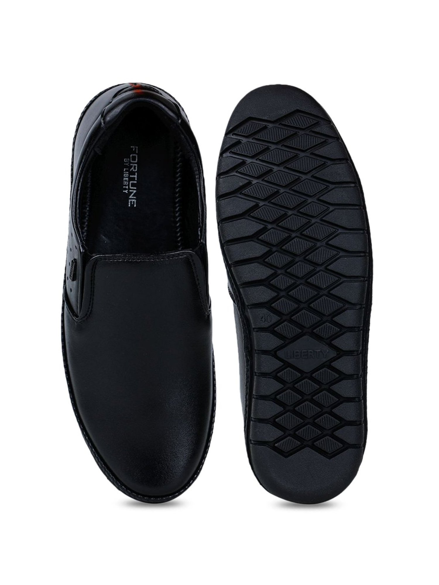 Fortune by Liberty Men's Black Casual Slip-Ons