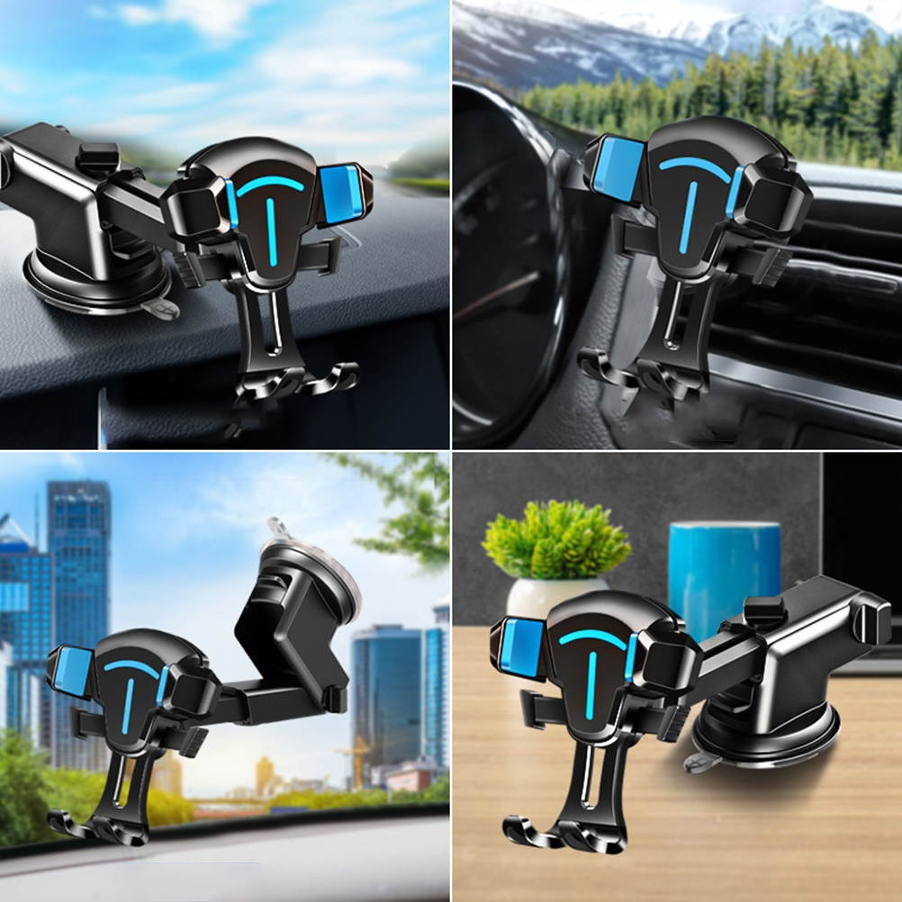74cm Multifunctional Table Cell Phone Mount Holder 360 Adjustable Universal Gooseneck Smartphone Stand for Desk (Wathet)