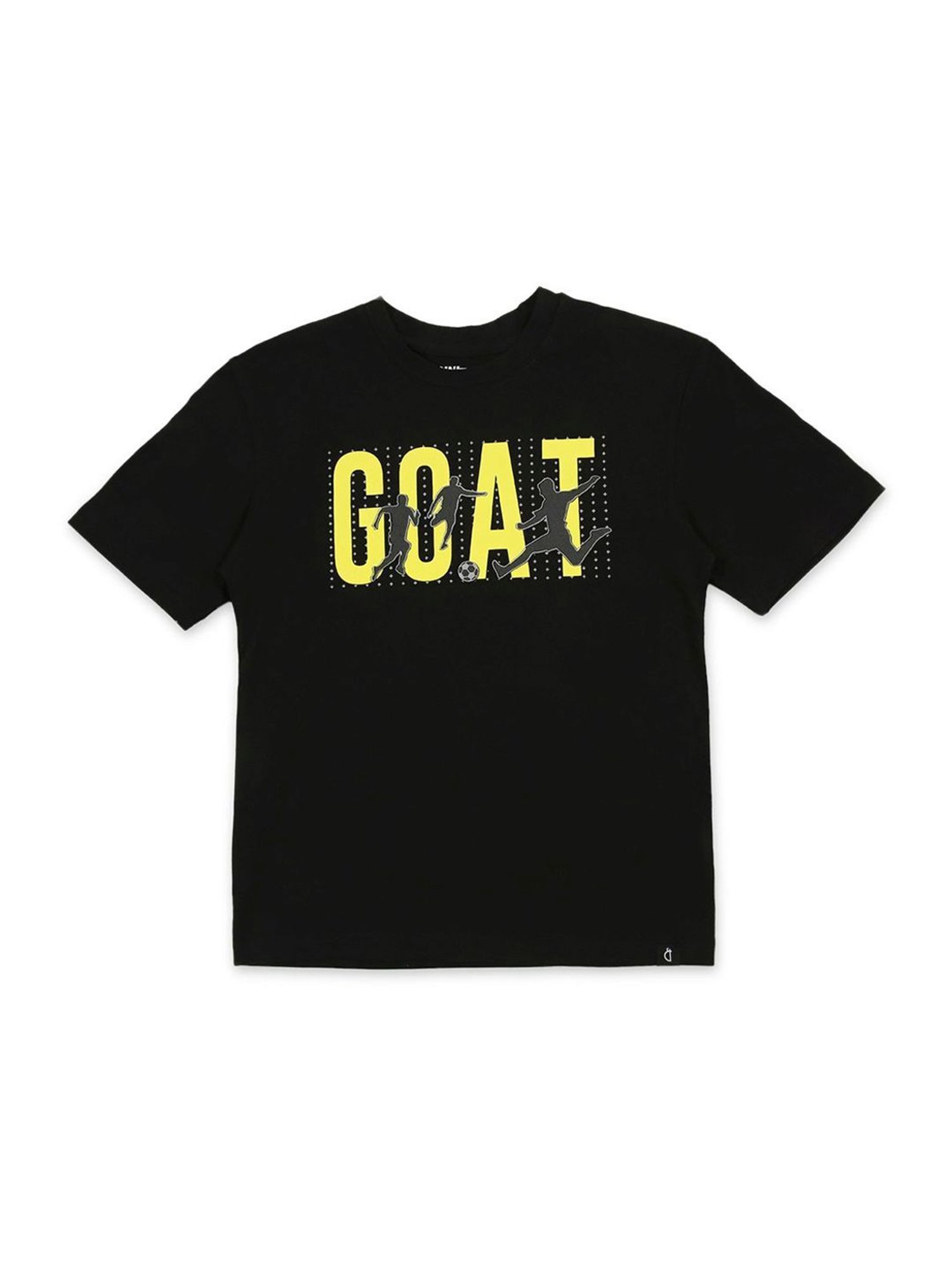 Gini & Jony Kids Black Cotton Printed T-Shirt