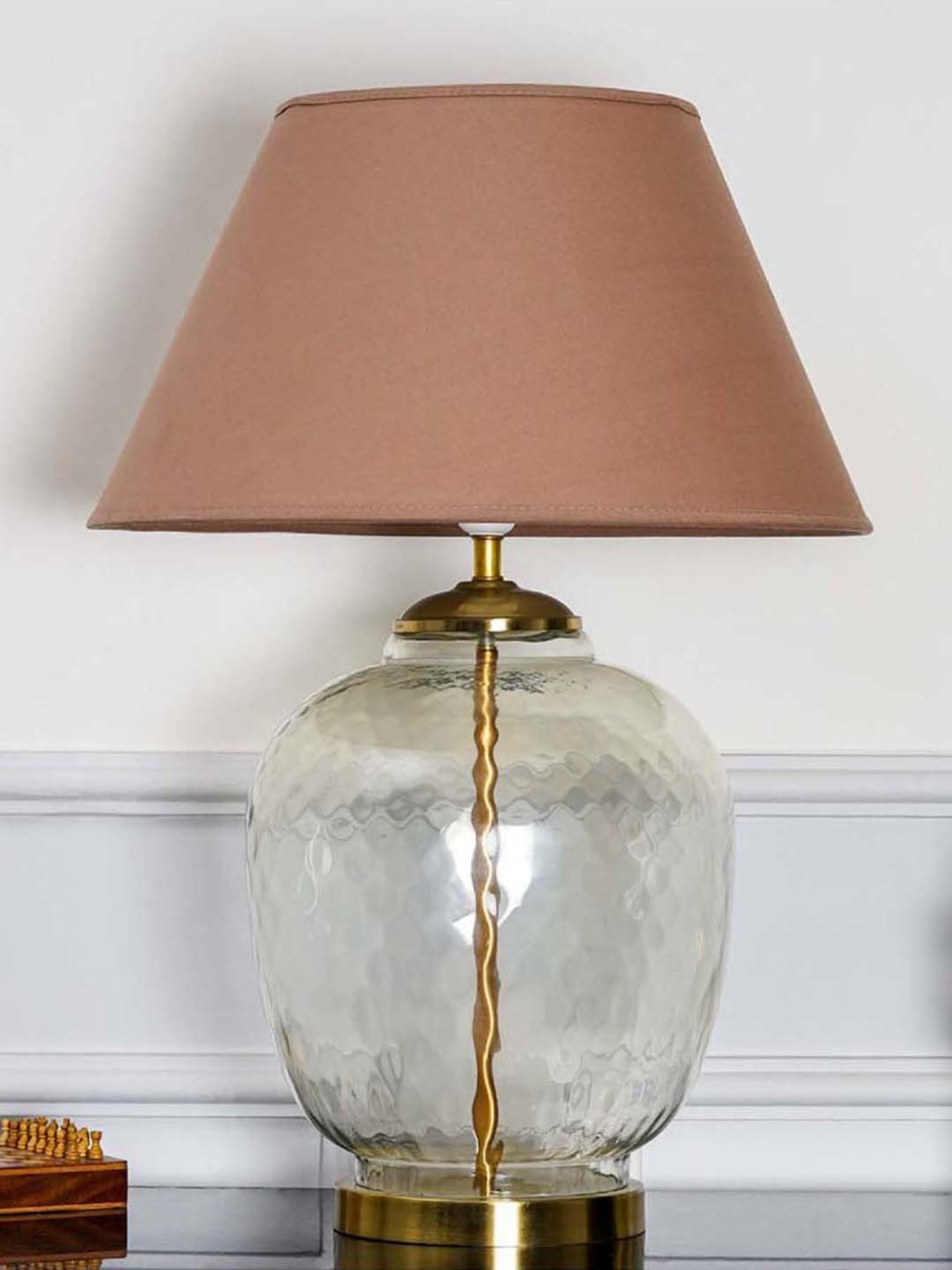 DecorativeRay Red PVC Study Table Lamp - Set of 1