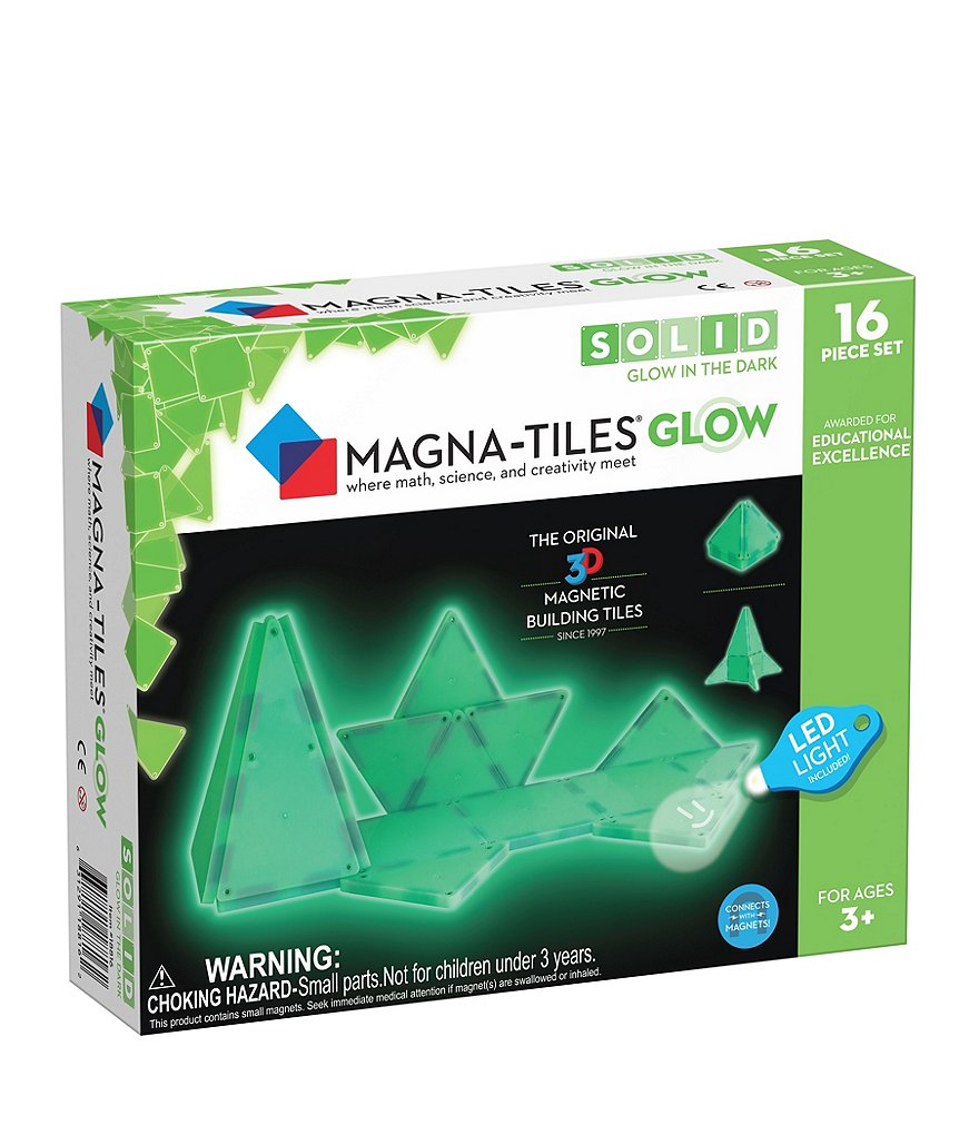 Magna-Tiles&reg; Glow in the Dark 16-Piece Set