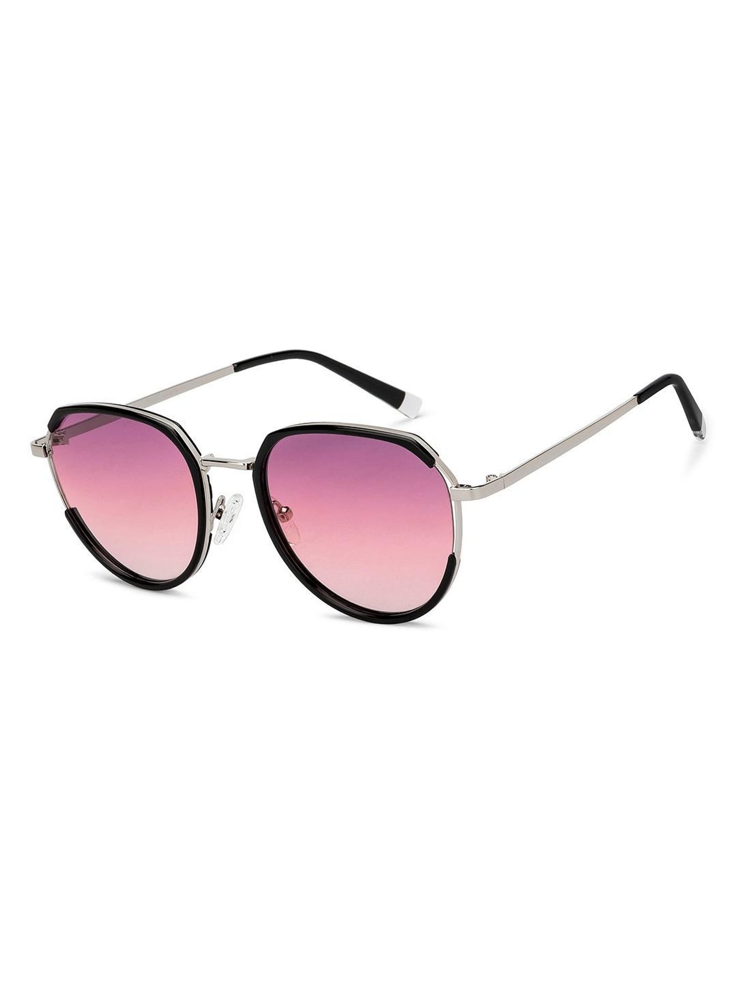 Vincent Chase Pink Geometric Polarised and UV Protected Lens Sunglasses for Women
