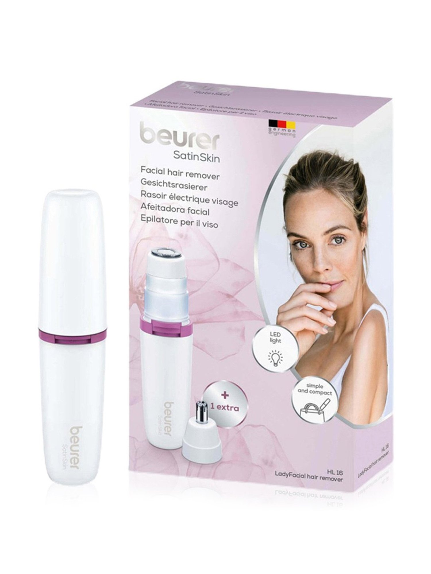 Beurer HL16 Limited Edition Mini Electric Facial Hair Removal for Women