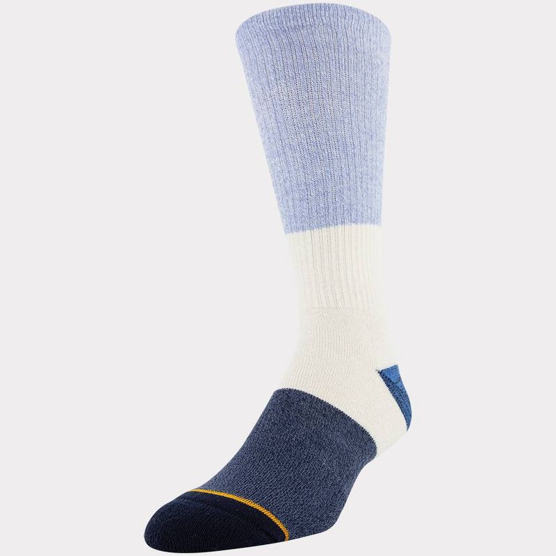 Signature Gold by GOLDTOE Men's Native Nomad Crew  Colorblock Sport Socks 2pk - Denim 6-12.5