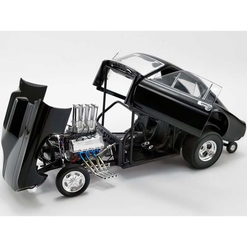 1969 Ford Mustang BOSS Gasser "Show Stopper" Triple Gloss Black Limited Edition to 396 pieces 1/18 Diecast Model Car by GMP