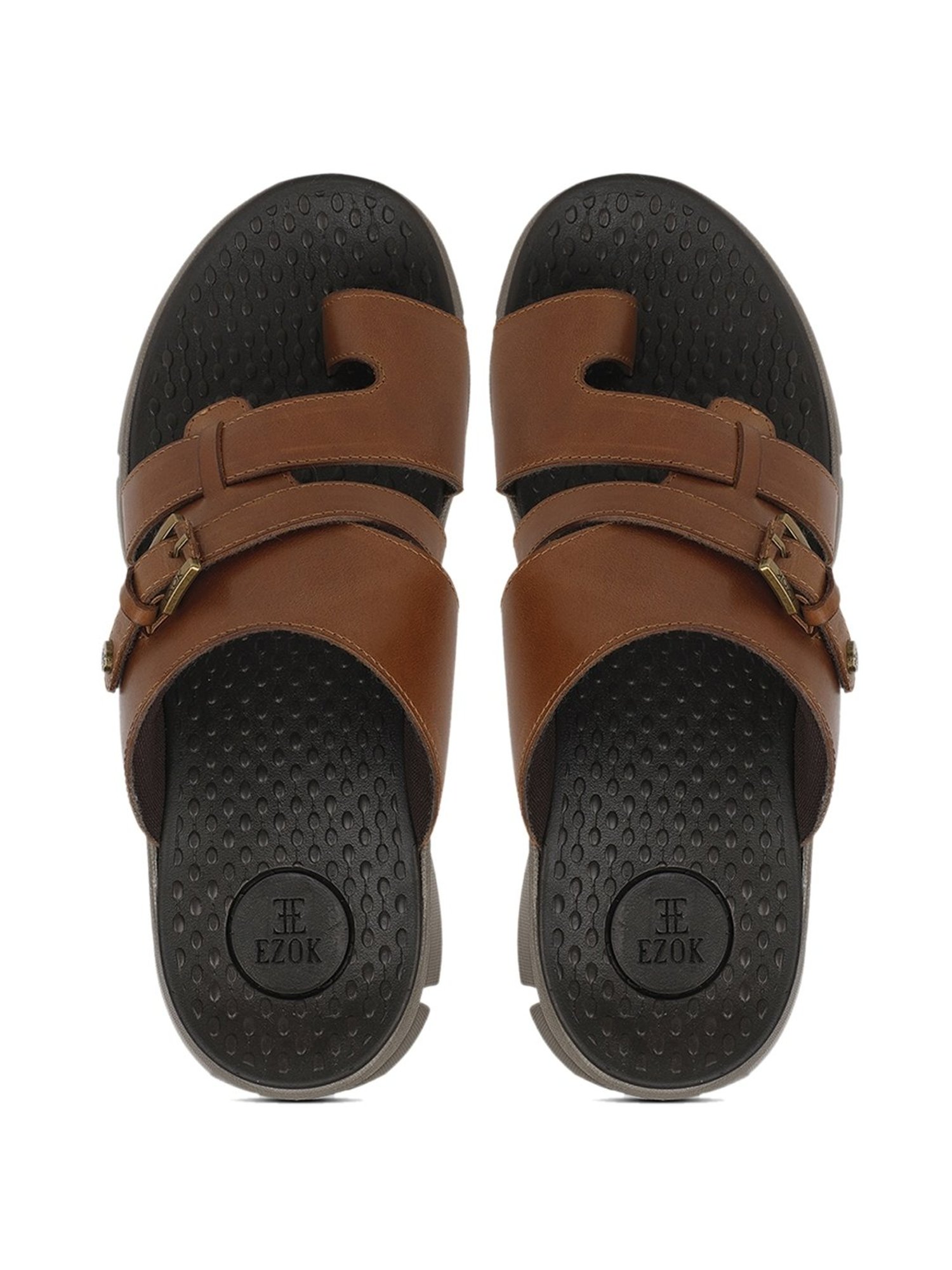 EZOK Men's Tan Toe Ring Sandals