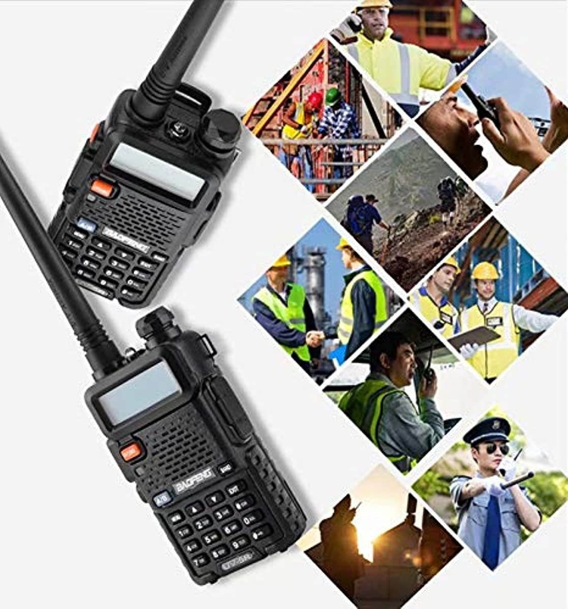 BAOFENG UV-5R Two Way Radio Dual Band, Tri-Power Portable Walkie Talkie with Earpiece