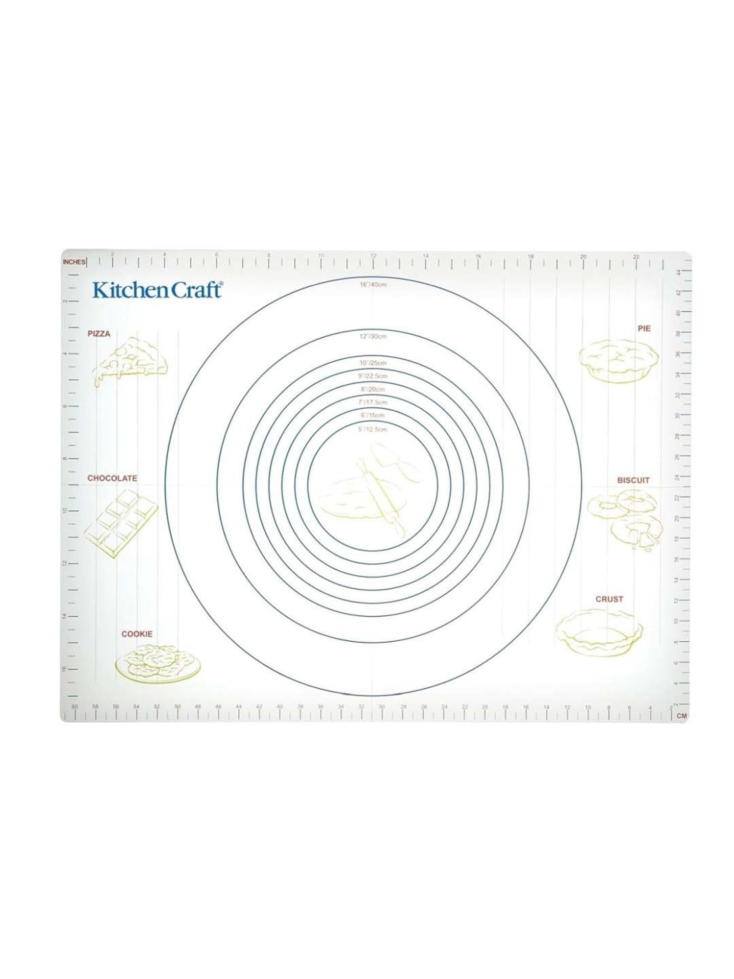 KitchenCraft White Plastic Non-Stick Pastry Mat