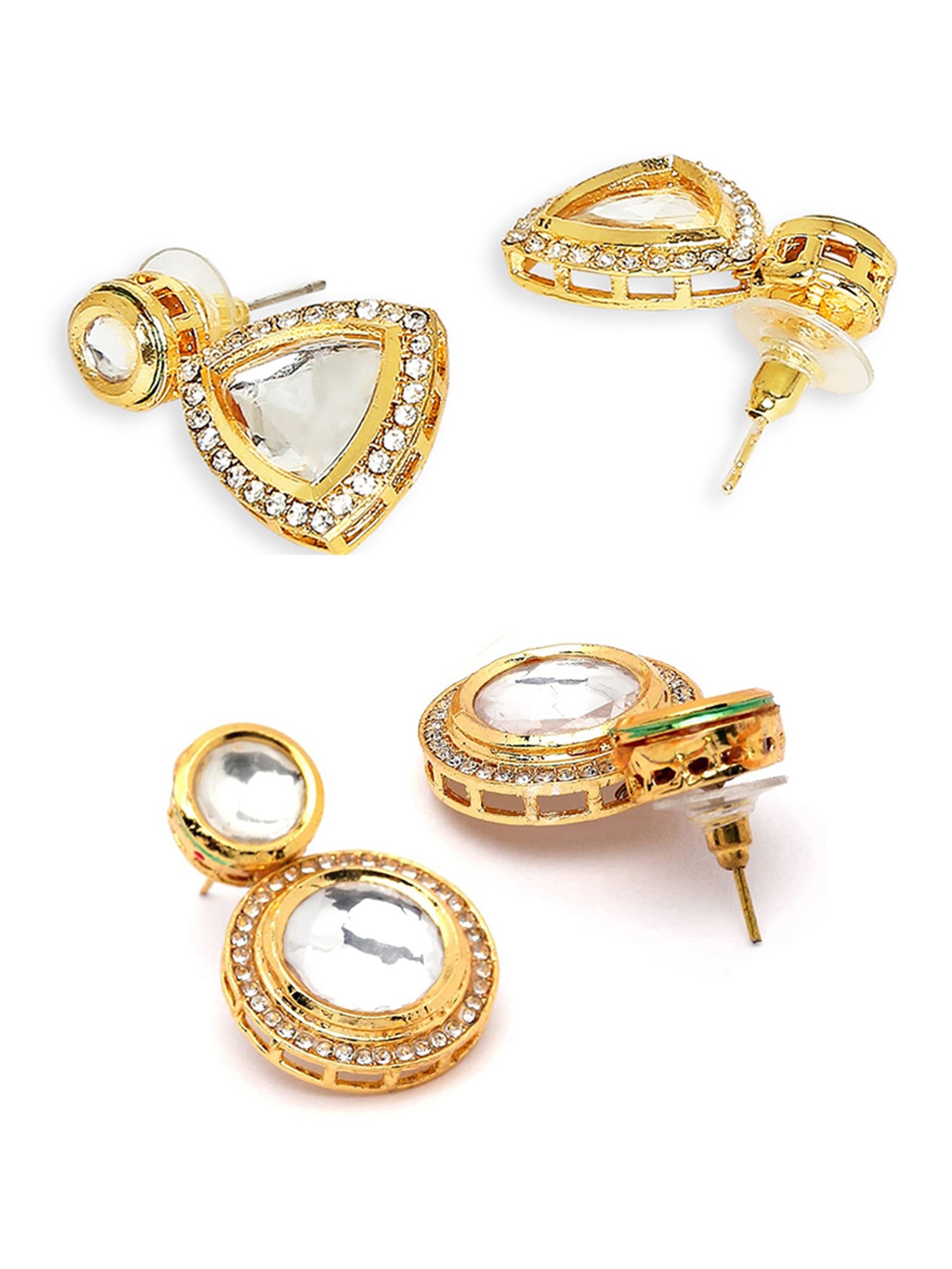 Sri Jagdamba Pearls Black Rosy Pearl Drop Earrings