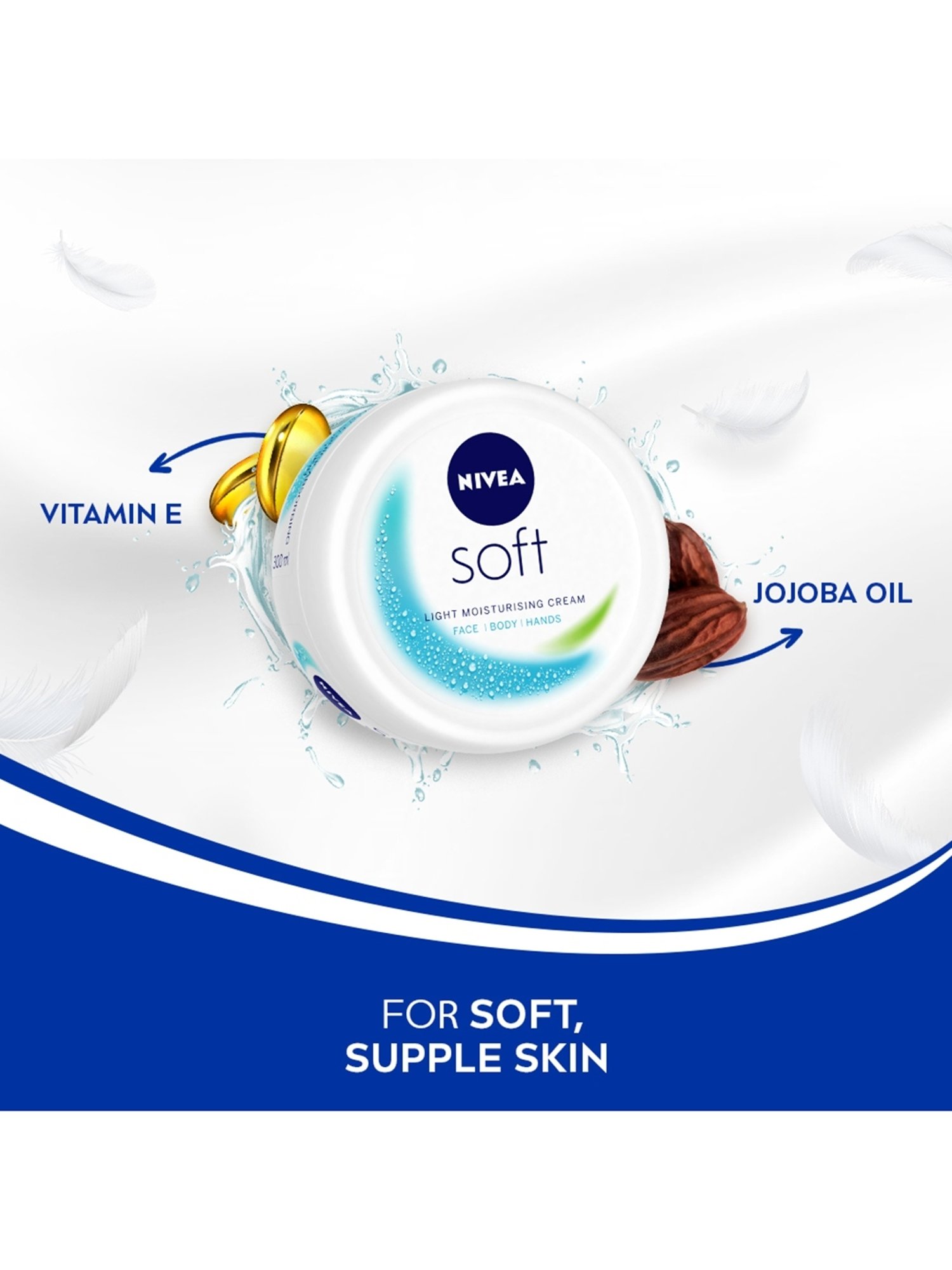 Nivea Soft Light Moisturizer for Face, Hand & Body - 200 ml