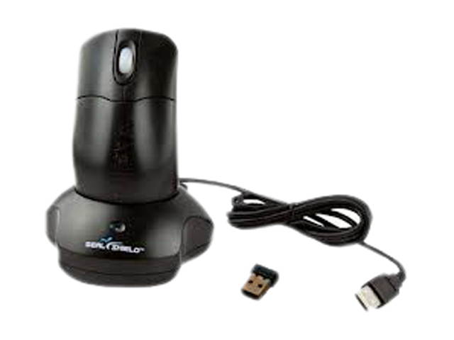 SEAL SHIELD Silver Storm STM042W Black RF Wireless Wireless Optical Scroll Wheel Mouse