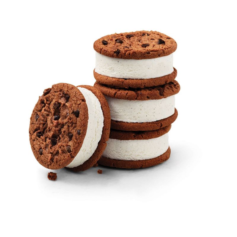 Turkey Hill Vanilla Bean and Double Chocolate Chip Ice Cream Sandwiches - 16oz/4ct