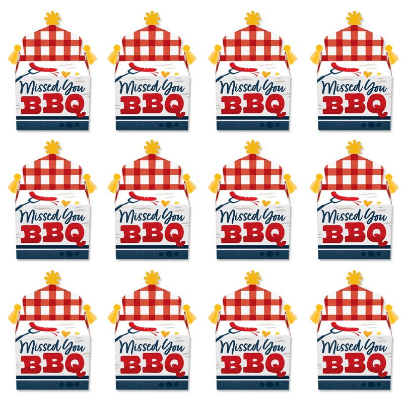 Big Dot of Happiness Adult 50th Birthday - Gold - Square Favor Gift Boxes - Birthday Party Bow Boxes - Set of 12