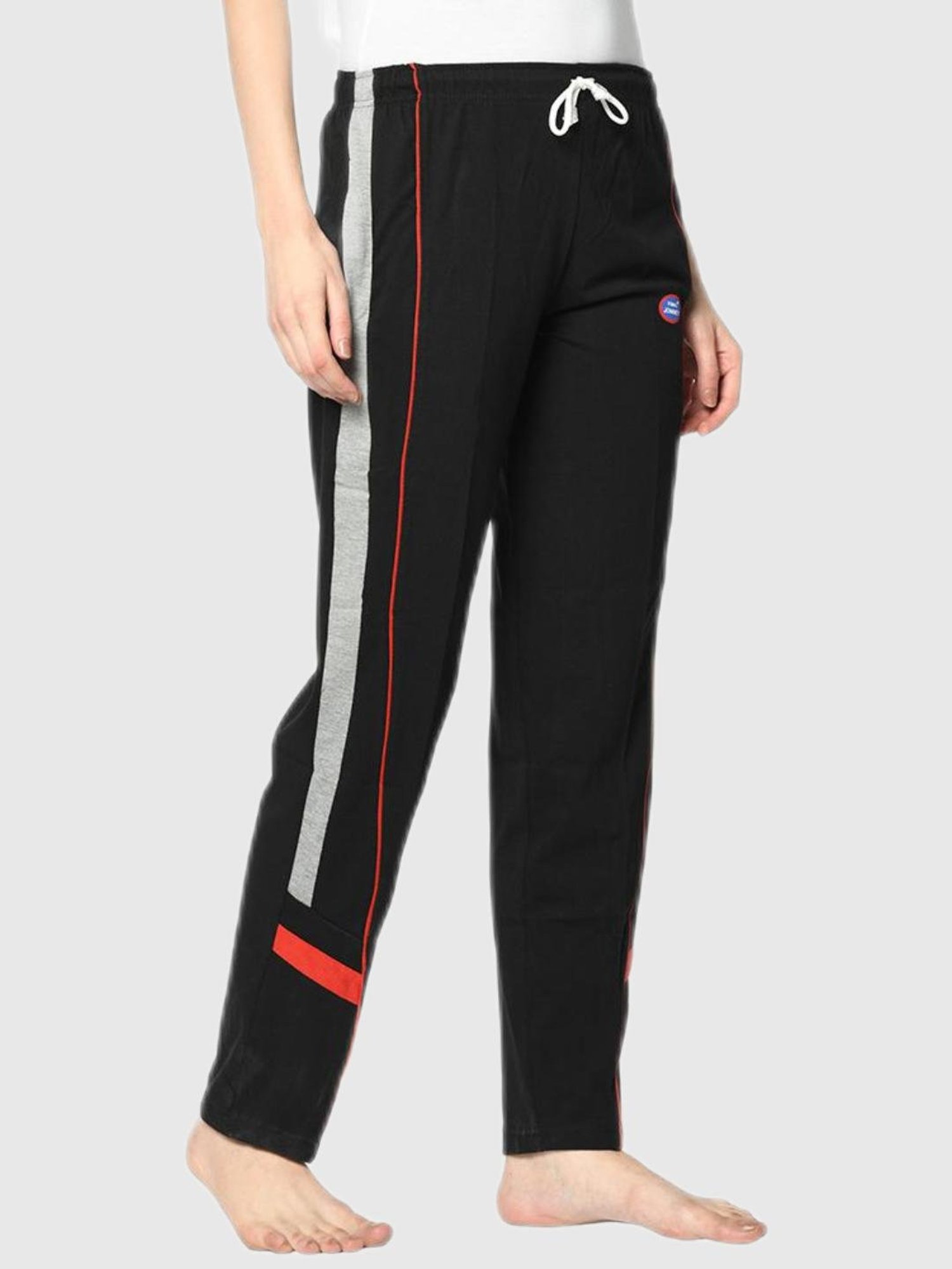 Vimal Jonney Black Stripes Print Track Pants