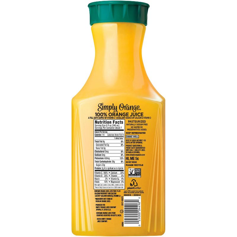 Simply Orange Pulp Free with Calcium and Vitamin D Juice - 52 fl oz