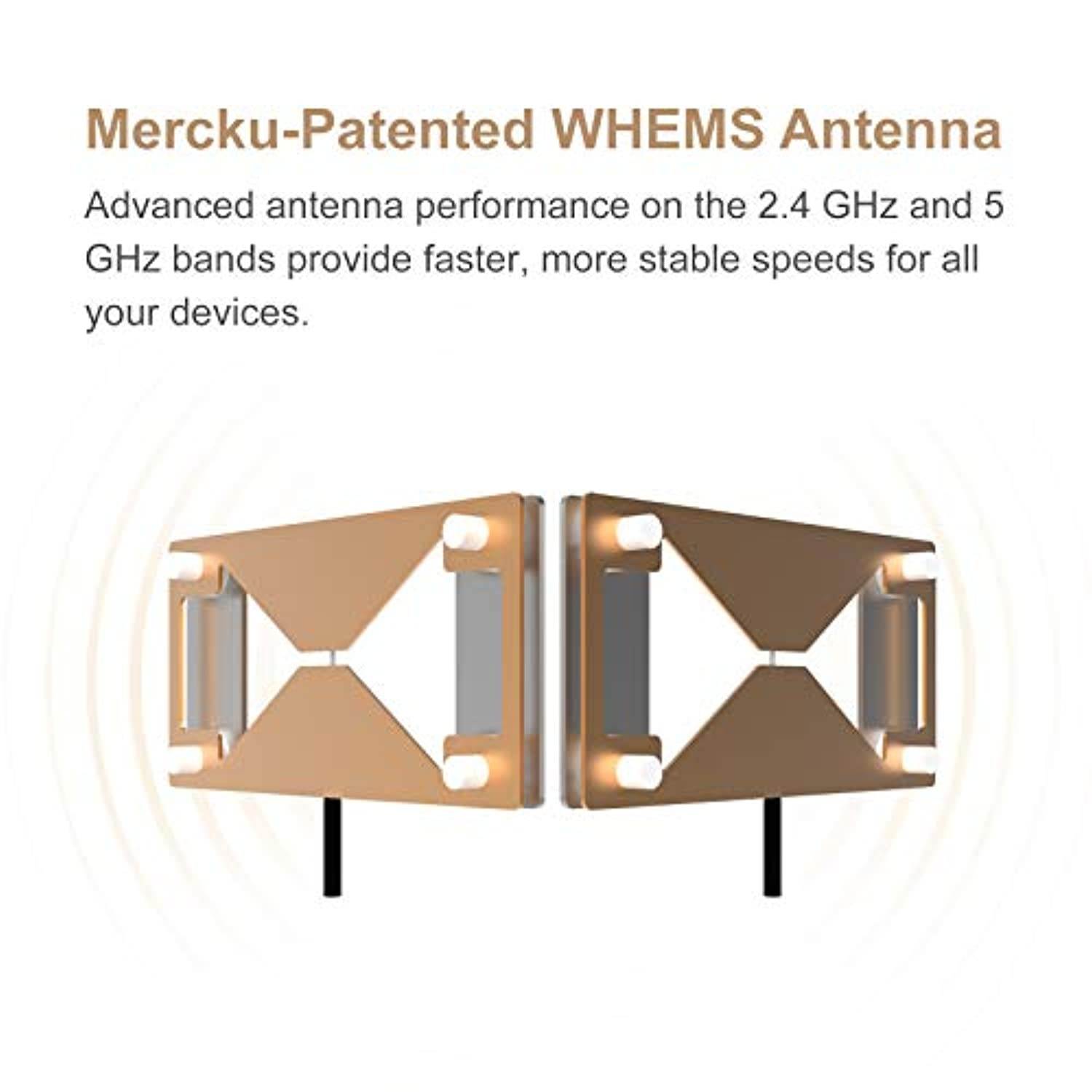 Mercku M6 Wi-Fi 6 Mesh Wi-Fi System 802.11ax Router Whole Home Coverages up to 3,000 sq.ft. Dual-Band Gigabit Wireless Internet App Control, 1 Pack, Cosmo Black (Mer006-WiFi6-B-A)