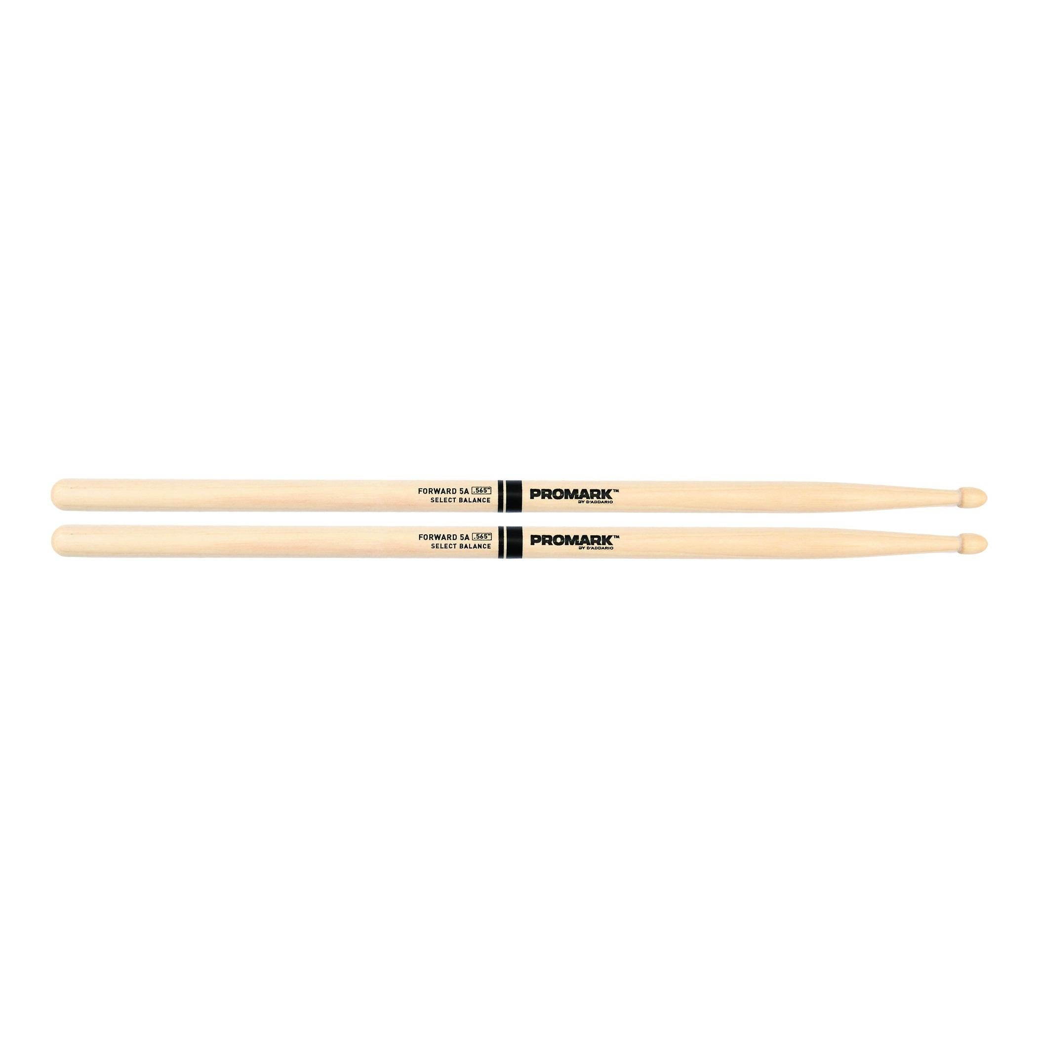 Promark Forward 5A Hickory Wood Tip Drumsticks - Acorn Tip - .565"