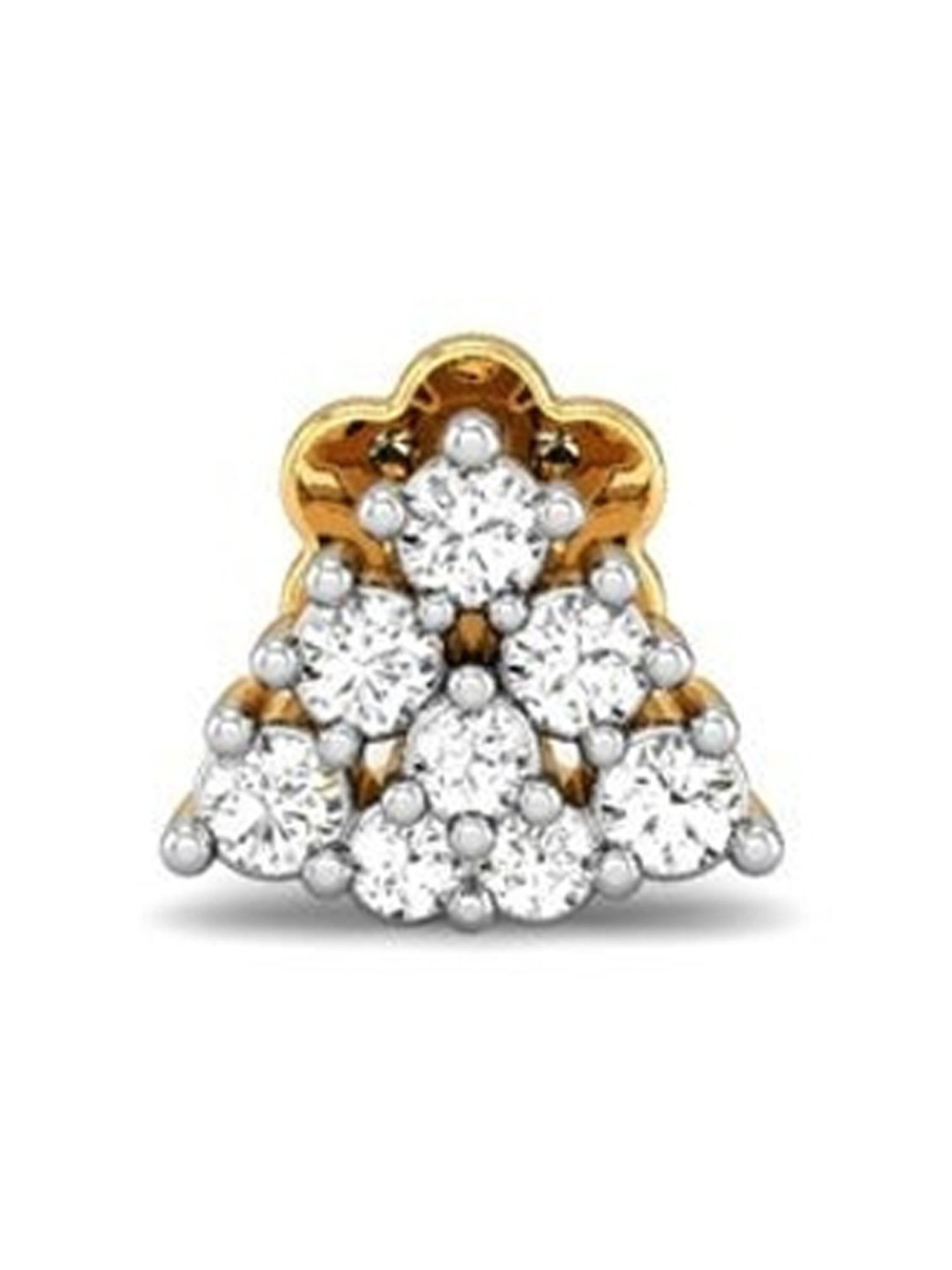 Candere by Kalyan Jewellers 18k Yellow Gold and Diamond Nosepin for Women