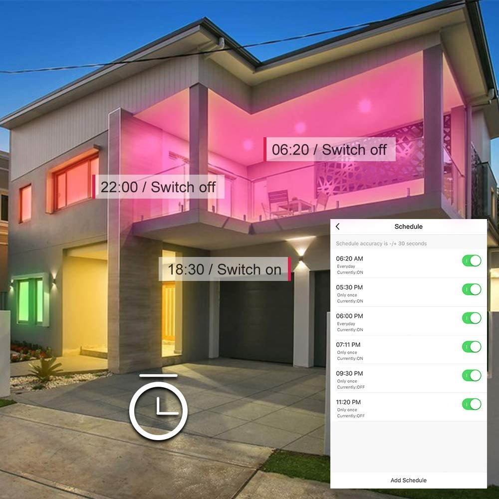 Smart Light Bulb Works with Alexa Google Home Siri Shortcut E12 Base B10/B11 WiFi-Bluetooth Candelabra LED Light Bulb Color Changing Dimmable Chandelier Light Bulbs 360 lm 35w Equivalent 4 Pack