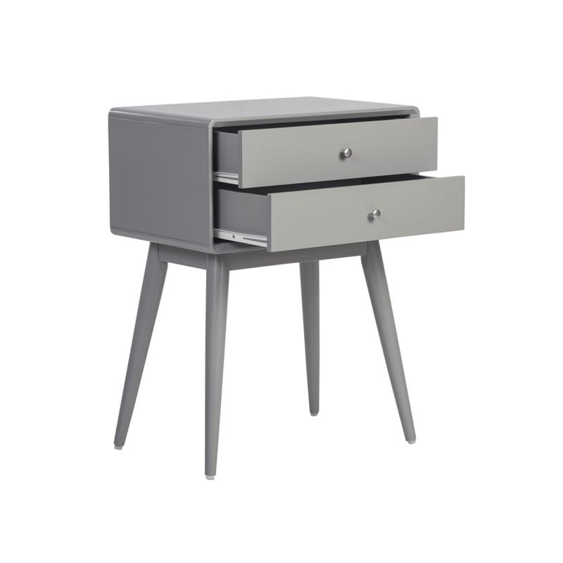 Rory Two Drawer Side Table Gray - Adore Decor