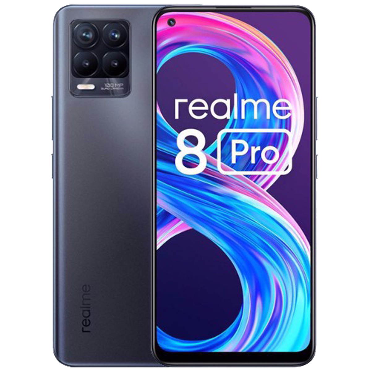 Realme 8 Pro Dual-SIM 128GB ROM + 6GB RAM (GSM Only | No CDMA) Factory Unlocked 4G/LTE Smartphone (Punk Black) - International Version
