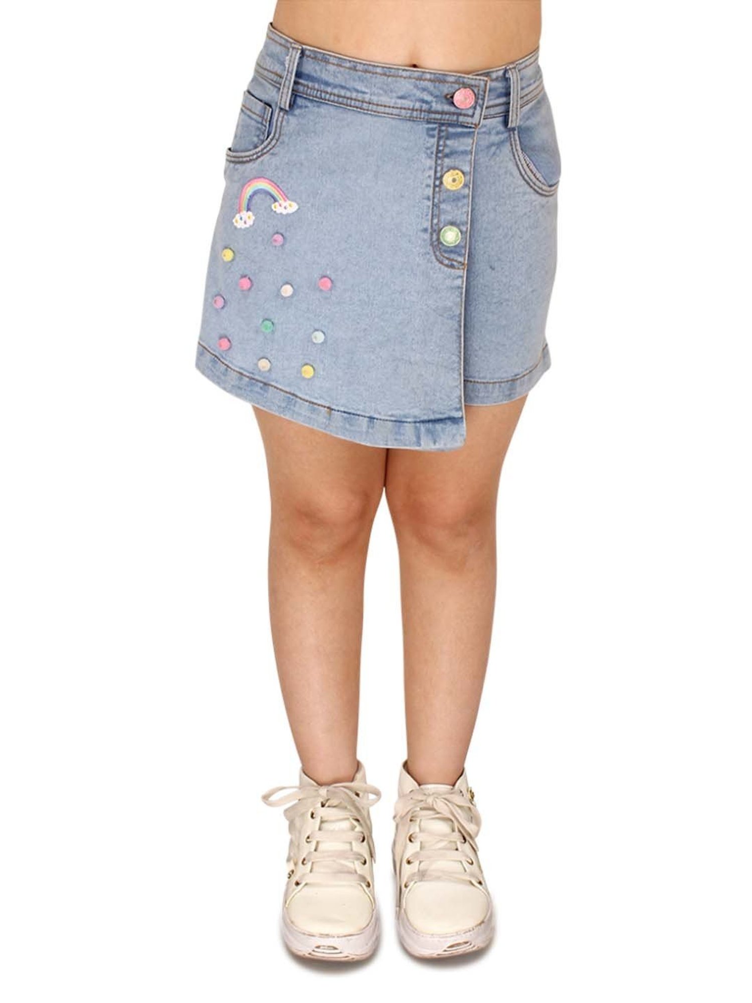 United Colors of Benetton Kids White Solid Shorts