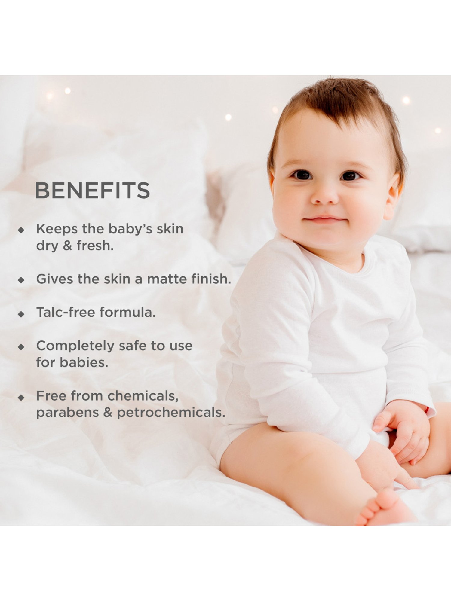 Forest Essentials Natural Dasapushpadi Talc Free Body Powder for Babies - 90 gm