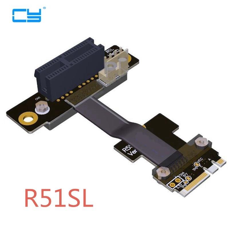 Riser M.2 WiFi A.E Key A+E To PCIe 1x x1 Riser Extender Adapter Card Ribbon Cable Gen3.0 Key A E For PCI-E 3.0 x1 x4 x16 M2 Card-5CM