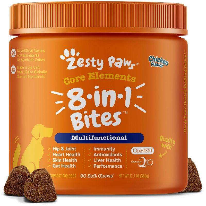 Zesty Paws 8-in-1 Multifunctional Chicken Bites - 90ct