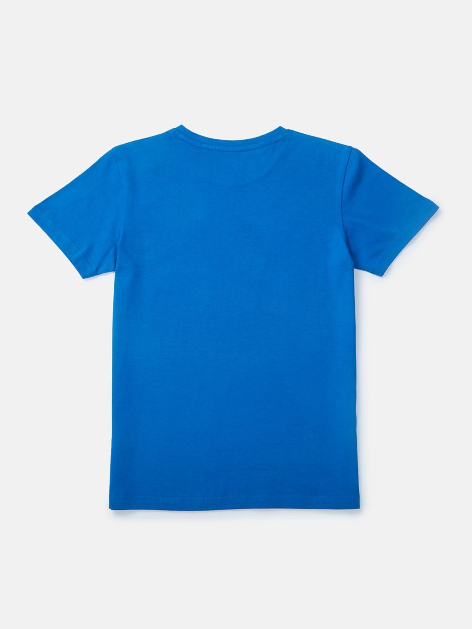 Palm Tree Kids Blue Printed T-Shirt