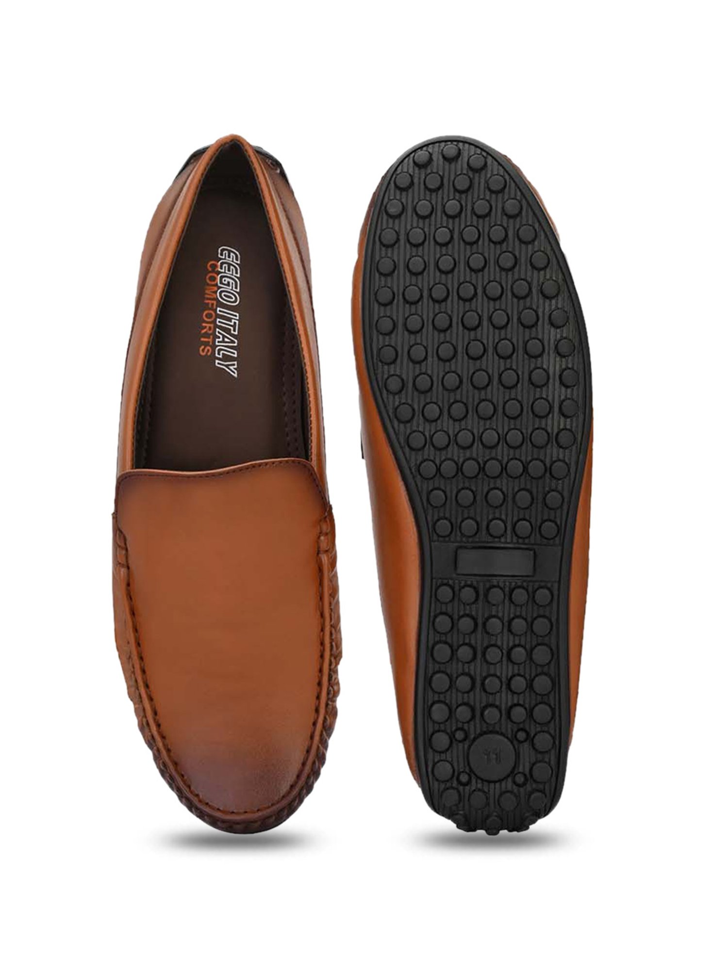 Eego Italy Men's Tan Casual Loafers