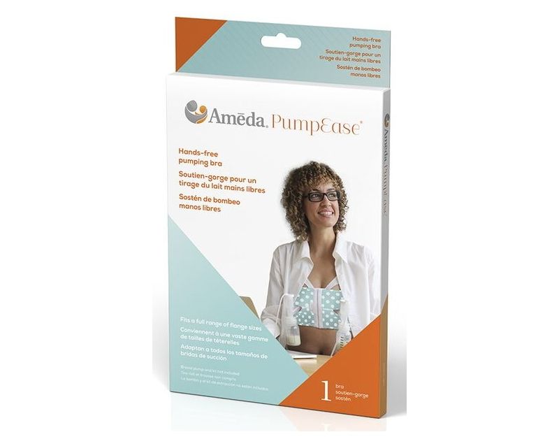 Ameda Pumpease Hands-Free Pumping Bra - Aqua Dot M