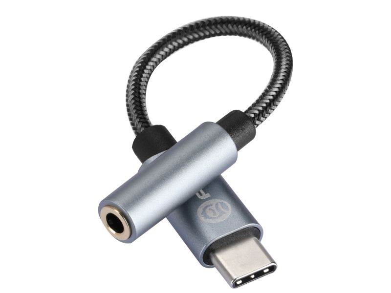 ApeSonic Pebble : USB C (Type C) Audio Adaptor, ALC4050 High Resolution DAC, to 3.5mm AUX, 32bit 384kHz Hi Res, Class G Amp, Aluminum Casing, Texture Cable, Replace 3.5mm Jack of Smart Phone