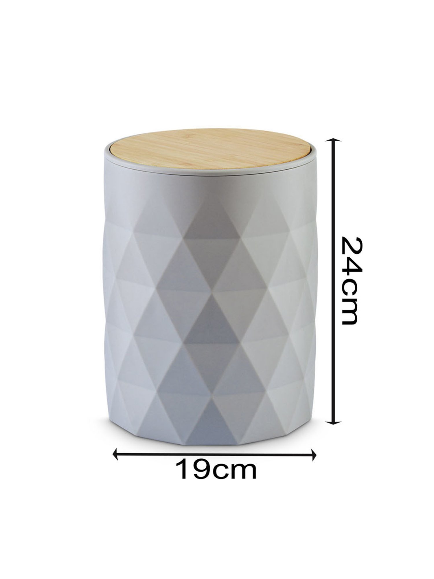 Freelance Grey SAN material (Styrene Acrylonitrile) Set of 1 Dustbins