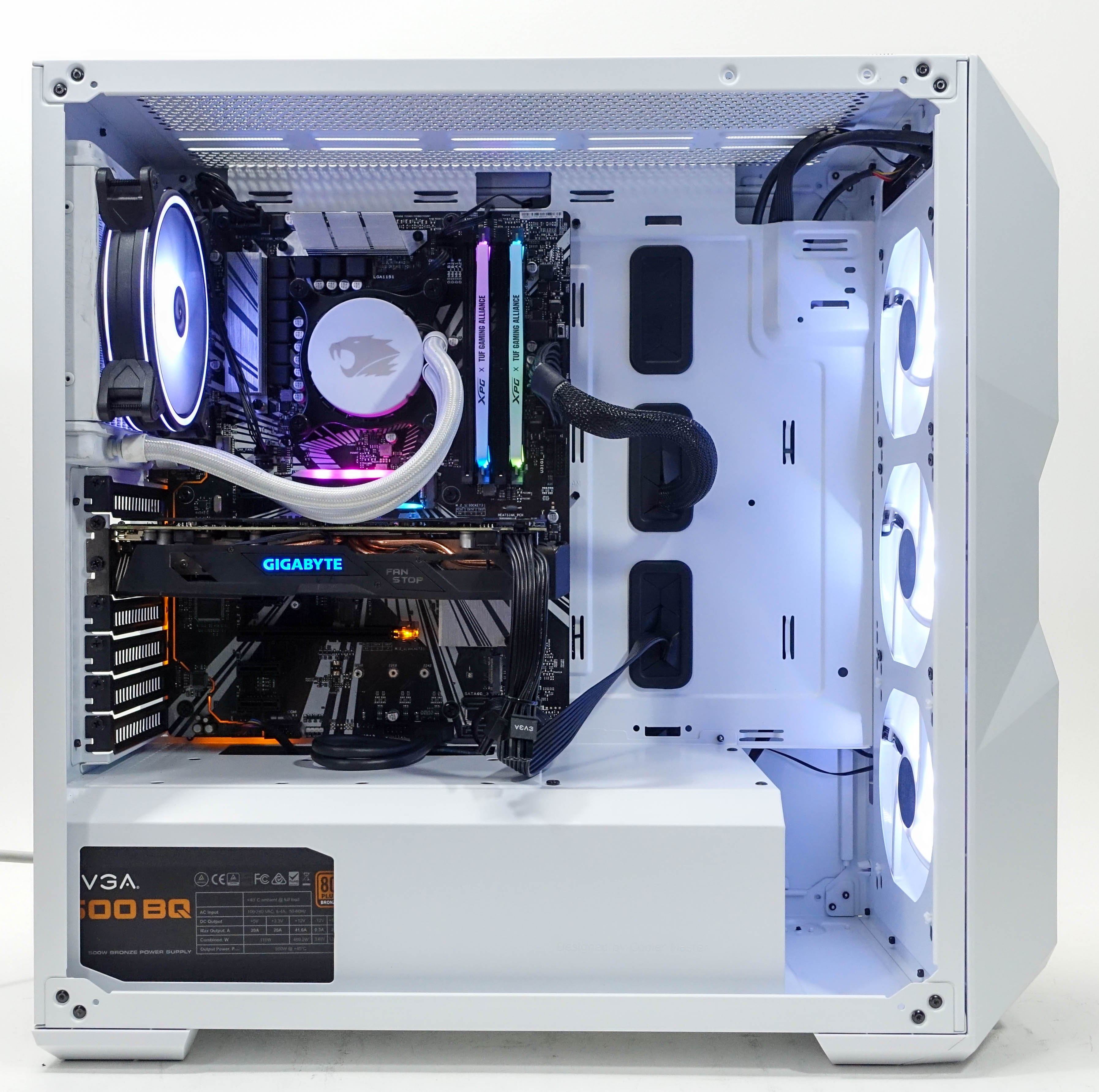 Custom Gaming Desktop PC - Intel i5-8600k 3.6GHz - AMD RX 580 8GB - 16GB DDR4 RAM - 512GB NVME M.2 SSD (Solid State Drive) - 500w 80+ Bronze PSU - Wi-Fi