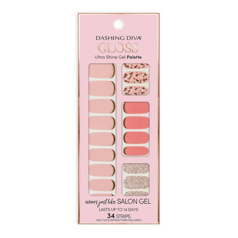 Ardell Nail Addict Blush False Nails Geometric Crystals - 24ct