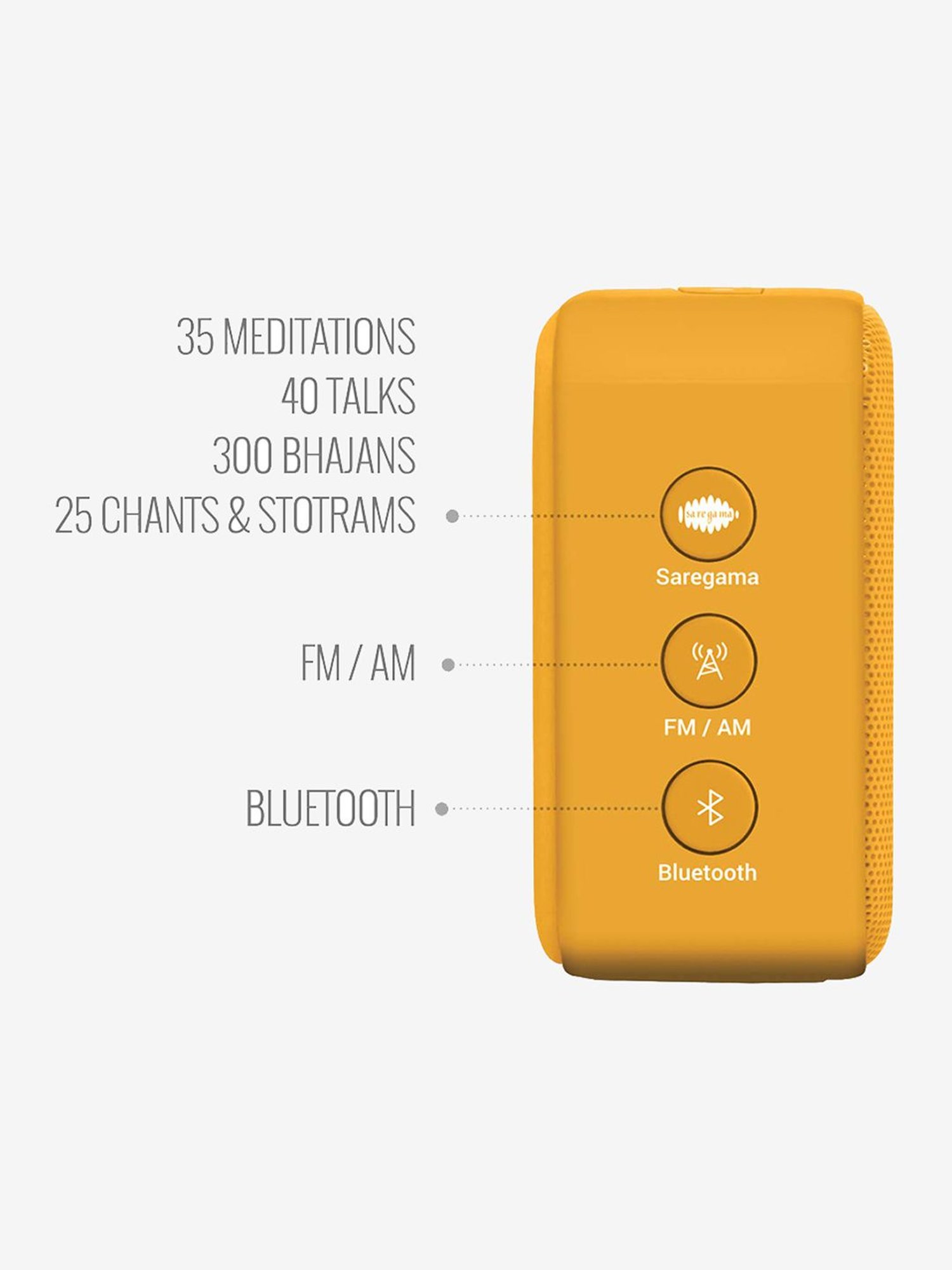 SAREGAMA Carvaan Mini SCM02 The Art of Living Bluetooth Speaker (Saffron Orange)
