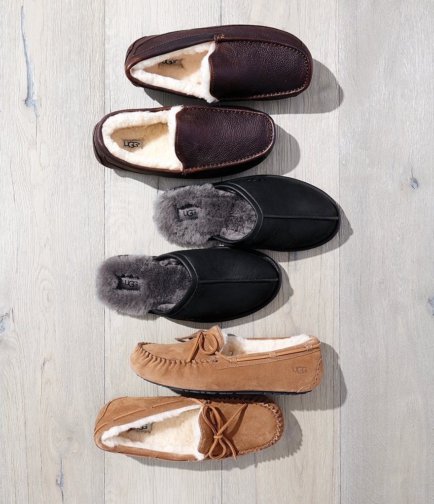 UGG&reg; Men's Ascot Leather Slip-On Slippers