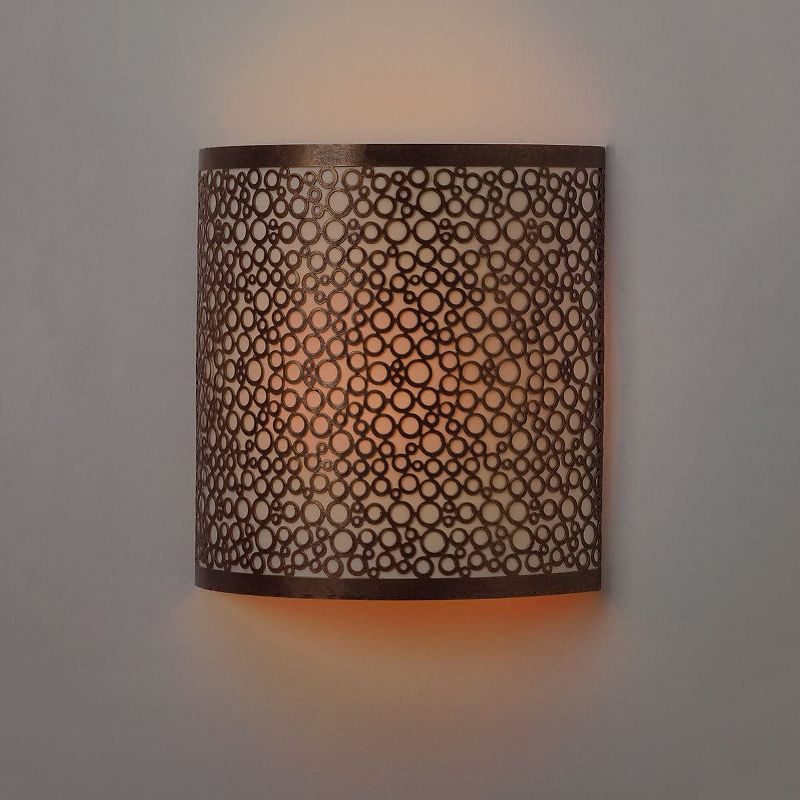 It's Exciting Lighting IEL-2900 Battery Powered Indoor LED Olita Barrel Wireless Wall Lighting Scone, Amber