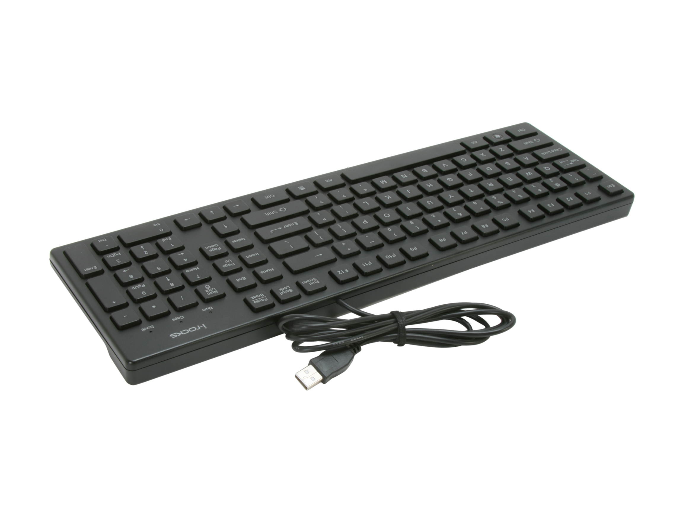 i-rocks KR-6401-BK Black Wired Chocolate Key Style Keyboard