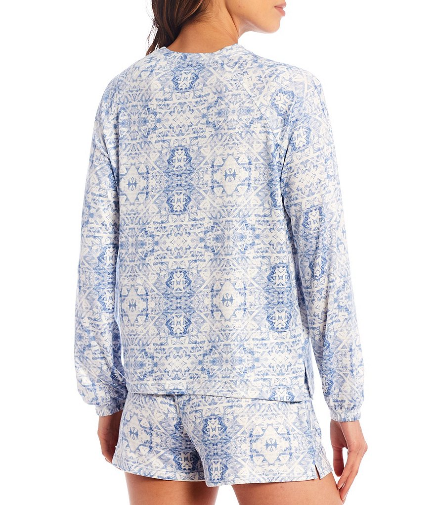 Pj Salvage Boho Batik Printed Jerey Knit Jersey Knit Coordinating Sleep Top