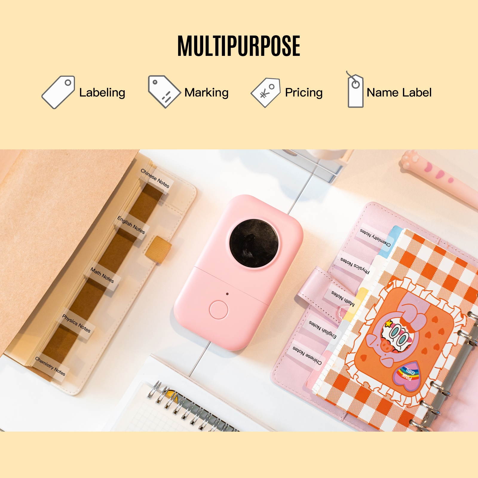 Aibecy Transparent Label Paper Self-Adhesive Thermal Paper Roll 14*25mm 250sheets/roll Compatible with Phomemo D30 Thermal Printer for Home Office Organization