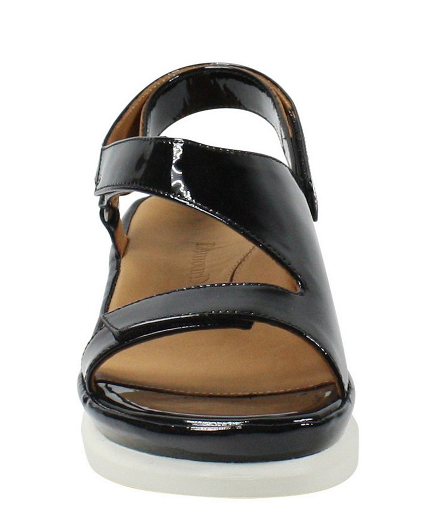 L'Amour Des Pieds Villarmosa Patent Leather Wedge Sandals