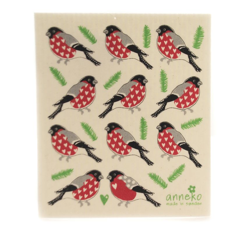 Swedish Dish Cloth 8.0" Red Cycle Absorbent Kitchen Eco Friendly  -  Dish Cloth