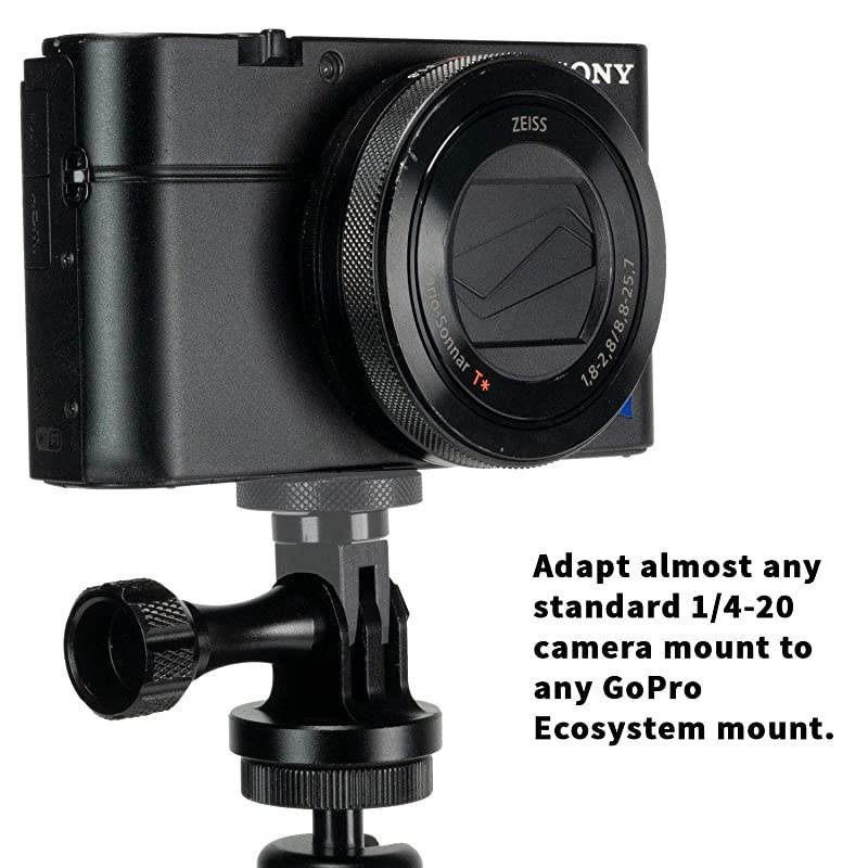 Mount Adapter for GoPro Ecosystem &frac14;20 Conversion Adapter for GoPro Mounting System Full 100 CNC Aluminum Metal Mount Your to Any GoPro Mount Accessory