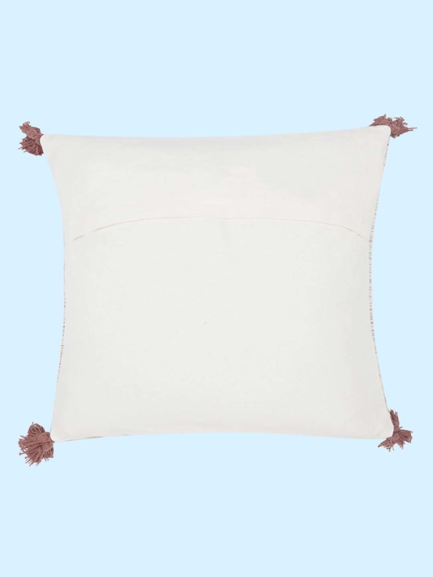 Living Scapes by Pantaloons Beige Cotton Cushion Cover