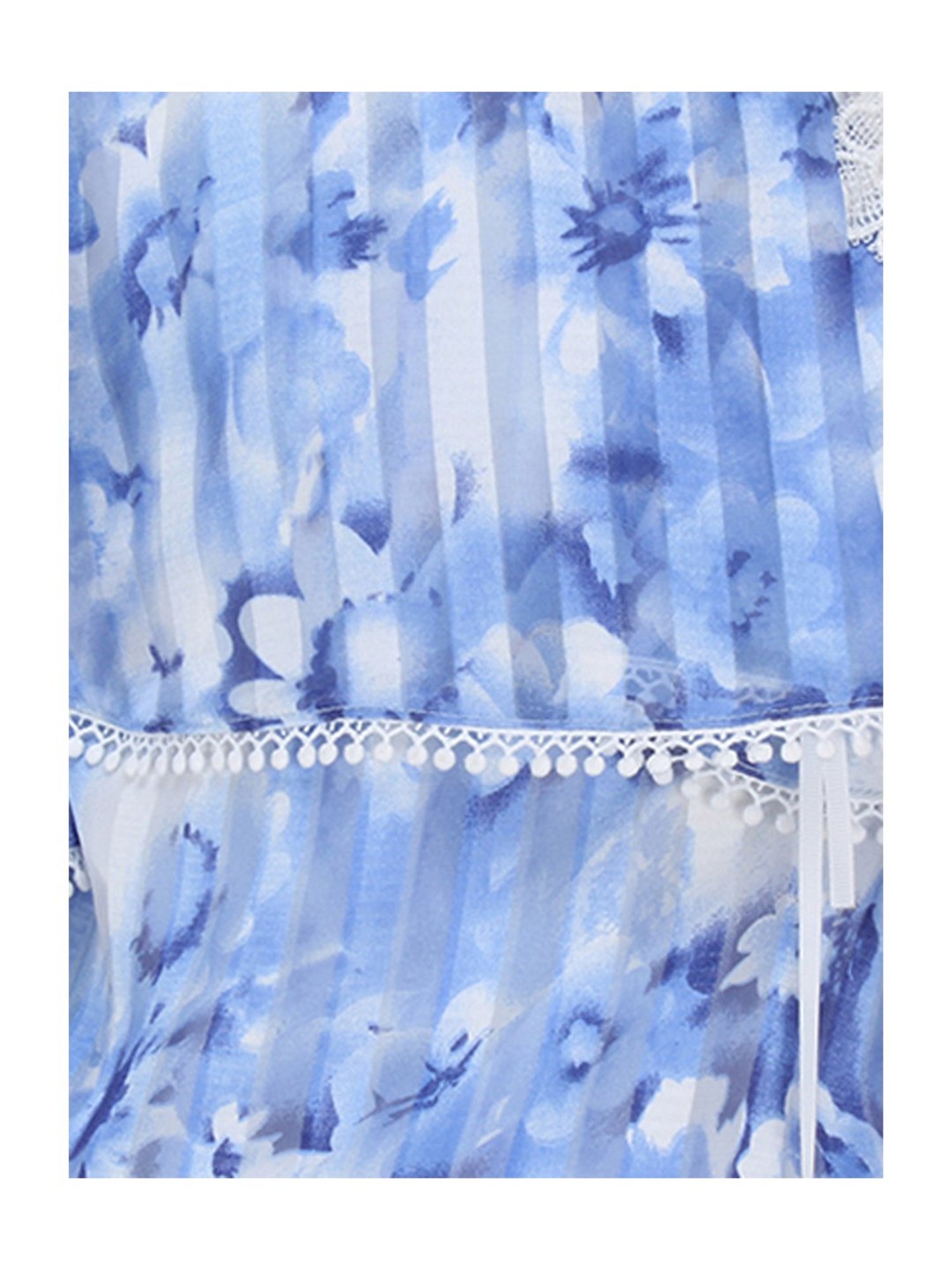 Cutecumber Kids Blue Floral Print Top